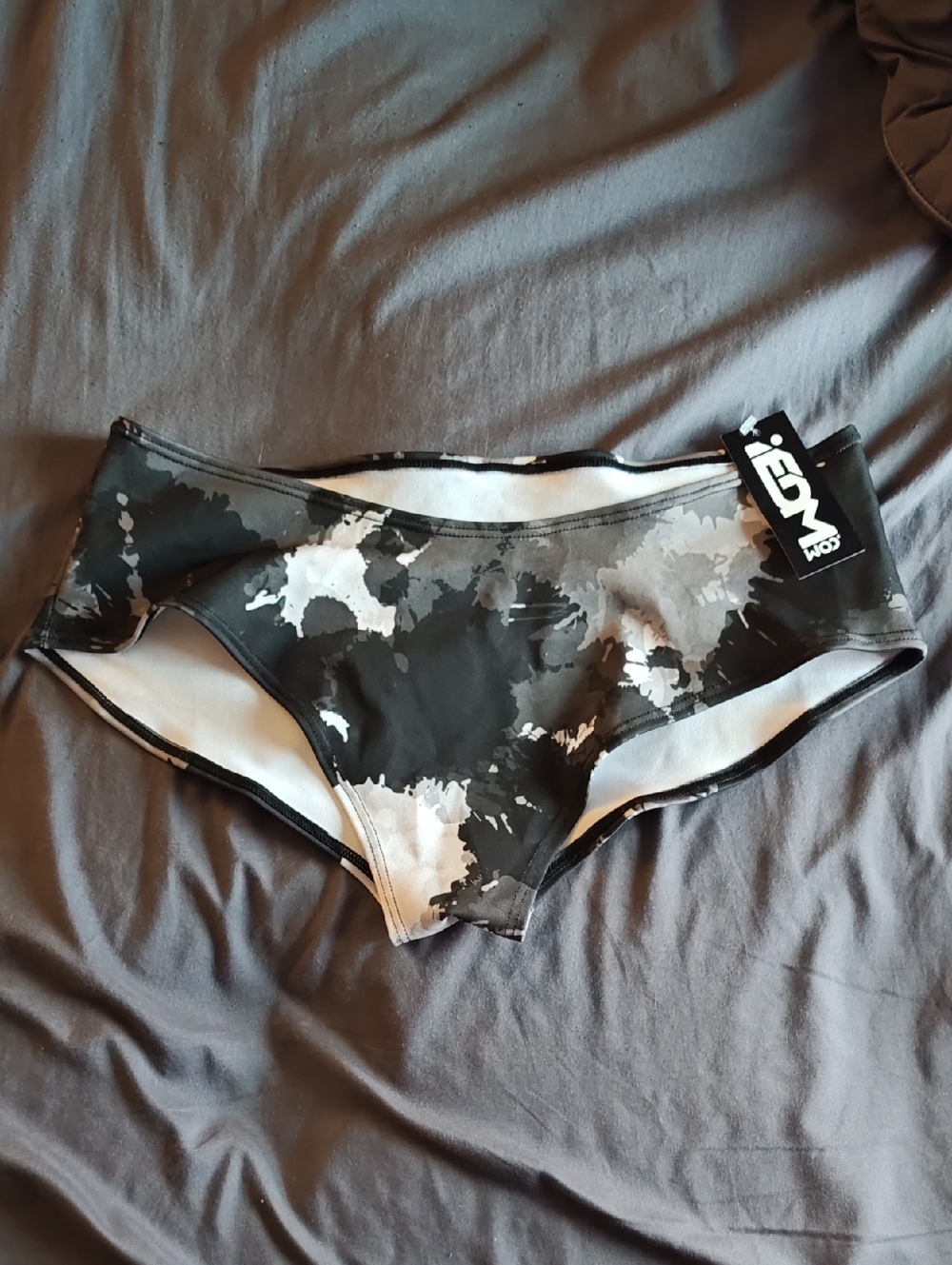 iEDM Black & White Abstract Print Boyshort Bottoms
